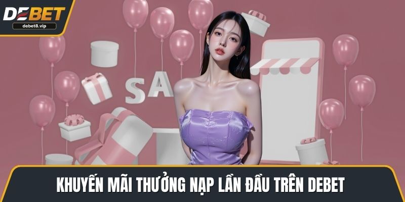 Khuyến mãi thưởng nạp lần đầu trên DEBET